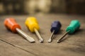 Colorful screwdrivers