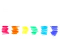 Set of colorful marker pens doodles with copyspace. Royalty Free Stock Photo