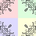 Colorful Scroll Frame Background