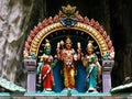 Colorful sculptures on the roof of a Batu Caves temple. Malaysia Royalty Free Stock Photo