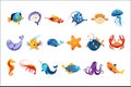 Colorful Sea Animals Set