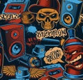 Colorful seamless background for graffiti theme