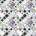 Colorful seamless diagonal square mosaic pattern background - vector graphic Royalty Free Stock Photo
