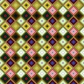 Colorful seamless diagonal square mosaic tile pattern background Royalty Free Stock Photo