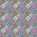 Colorful seamless diagonal striped square pattern - vector background Royalty Free Stock Photo