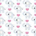 Colorful seamless elephant pattern