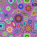 Colorful seamless figures pattern.