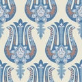 Colorful seamless Paisley pattern. Decorative indian ornament. Ornamental wallpaper