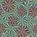 Colorful seamless pattern - abstract flowers