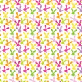Colorful seamless pattern with easter bunny Royalty Free Stock Photo