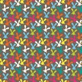 Colorful seamless pattern with easter bunny Royalty Free Stock Photo