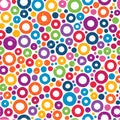 Colorful seamless pattern with hand drawn circles.