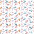 Colorful seamless pattern with hand drawn houndstooth