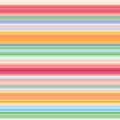 Colorful seamless pattern from narrow horizontal stripes in summer colors