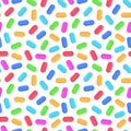 Colorful seamless pattern with pills. Medical vector illustration on white background