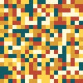 Colorful seamless pattern in pixel 8bit style in vintage colors