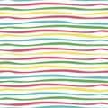 Colorful Seamless Pattern: Red, Blue, Green and Yellow Strips