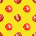 Colorful seamless pattern of red tomatos.