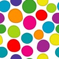 Colorful seamless pattern with round shapes