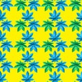 Colorful seamless repeating pattern from ricinus communis