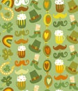 Colorful seamless St.Patrick's day pattern