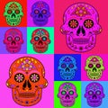 Colorful Skull Seamless Pattern