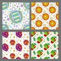 Colorful seamless tiling christmas texture collection Royalty Free Stock Photo