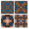 Colorful seamless tiling ornamental texture collection Royalty Free Stock Photo