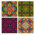 Colorful seamless tiling ornamental texture collection Royalty Free Stock Photo