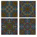 Colorful seamless tiling ornamental textures Royalty Free Stock Photo