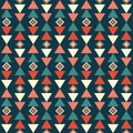 Colorful seamless tribal geometric pattern