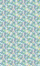 Colorful Seamless vector pattern repeat with pastel palette floral fantasy