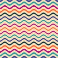 Colorful seamless wavy line pattern Royalty Free Stock Photo