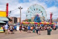 The colorful seaside boardwalk at Coney Island in New York City