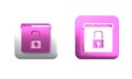 Colorful Secure your site with HTTPS, SSL icon isolated on white background. Internet communication protocol. Square