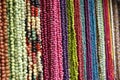 Colorful seed necklaces