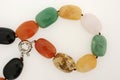 Colorful semiprecious stone necklace Royalty Free Stock Photo