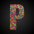 Colorful sequins sings. Sequins alphabet. Eps 10. Royalty Free Stock Photo