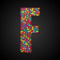 Colorful sequins sings. Sequins alphabet. Eps 10. Royalty Free Stock Photo