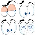 Colorful Set  Eyes. Vector Isolated illustration on white backgroundÃÅ½ Royalty Free Stock Photo