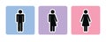 colorful set of restroom icons including gender neutral icon pictogram Royalty Free Stock Photo