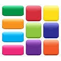 Colorful set of square and rectangular rounded button. Vector Royalty Free Stock Photo