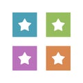 Colorful Set Star App Icon Logo Template Illustration Design. Vector EPS 10 Royalty Free Stock Photo