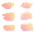 Colorful set of watercolor brushes isolated on white