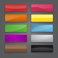 Colorful set of web banner buttons with different