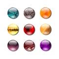 Colorful set of website buttons Royalty Free Stock Photo