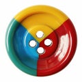 colorful Sewing button on white background Royalty Free Stock Photo