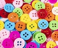 Colorful sewing buttons background Royalty Free Stock Photo