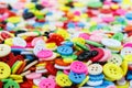 Colorful sewing buttons clasper Royalty Free Stock Photo