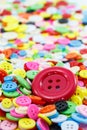 Colorful sewing buttons clasper Royalty Free Stock Photo